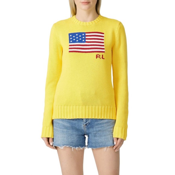 Polo Ralph Lauren Sweaters - Polo Ralph Lauren Yellow Flag knit Sweater Small